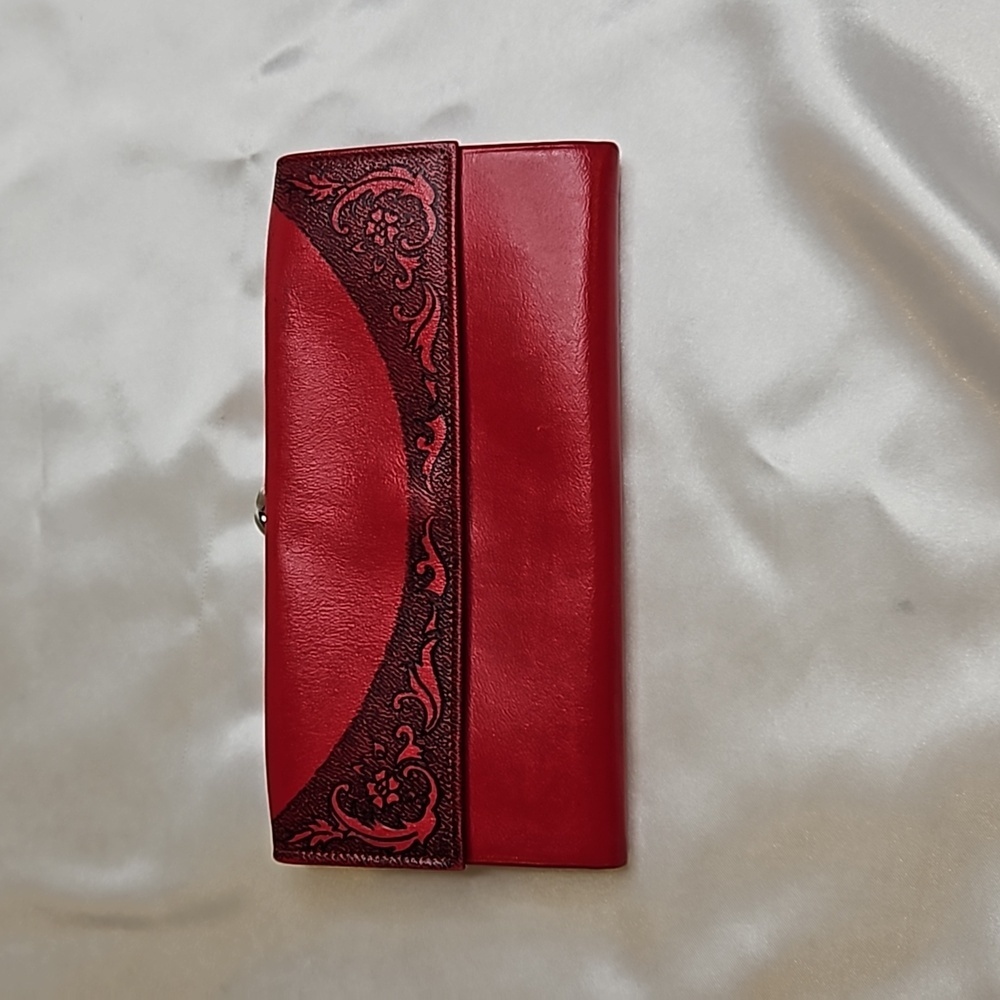 Vintage Princess Gardner Red Leather Wallet Black